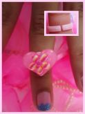 Anel Coração Com Flor Pink